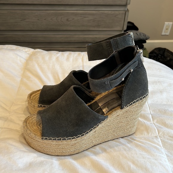 Dolce Vita Suede Straw Espadrille Wedge - Picture 3 of 6